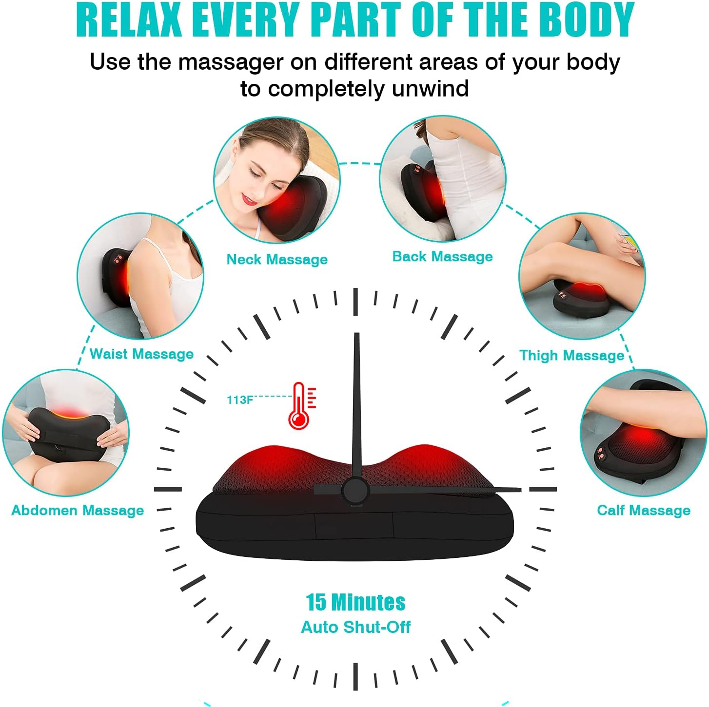 Detalle 2 de iKristin Back Neck Massager 3-speed