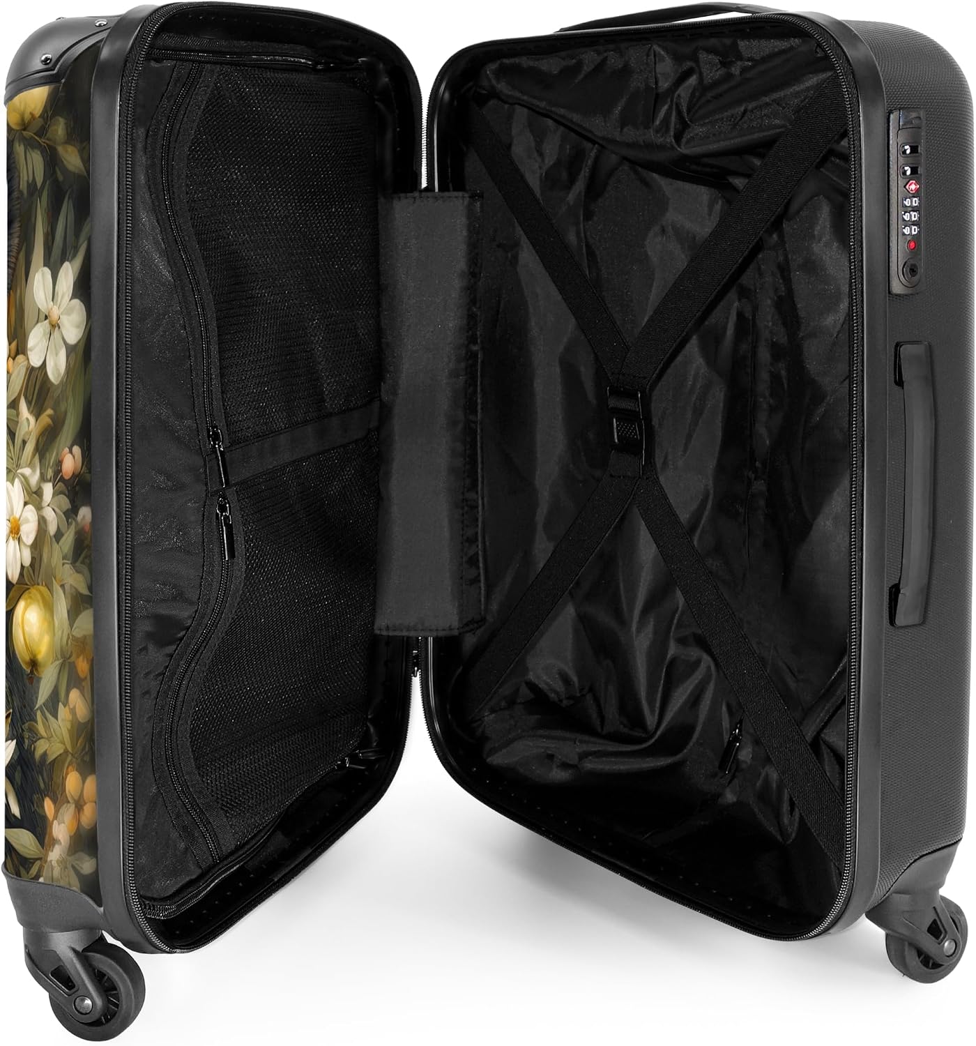 Detalle de NoBoringSuitcases.com Valigia grande rigida con serratura TSA, 67 cm e 23 kg (Panda - Giallo)