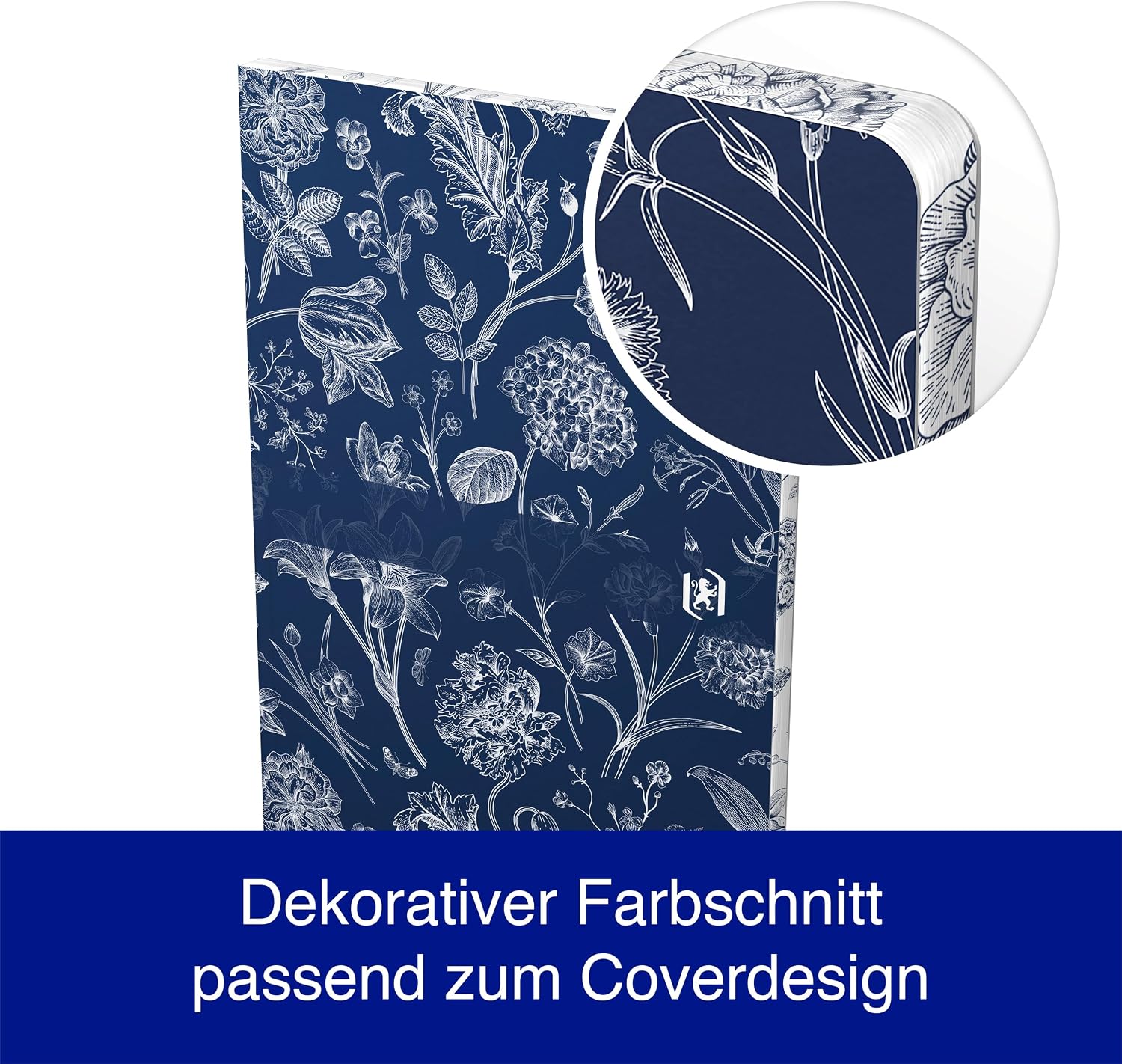 Detalle de Oxford Romance Notizbuch B5 – 5er-Set, liniert, 160 Seiten, Softcover mit Glanzdetails und farbigem Schnitt (4 Motive)