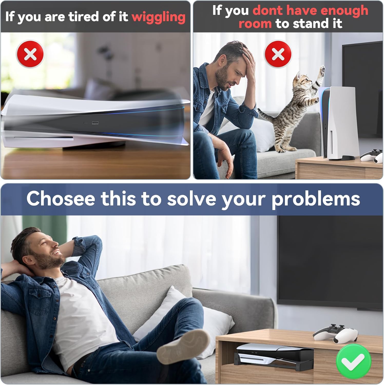 Thumbnail 6 de OIVO PS5 Horizontal Stand for Disc & Digital