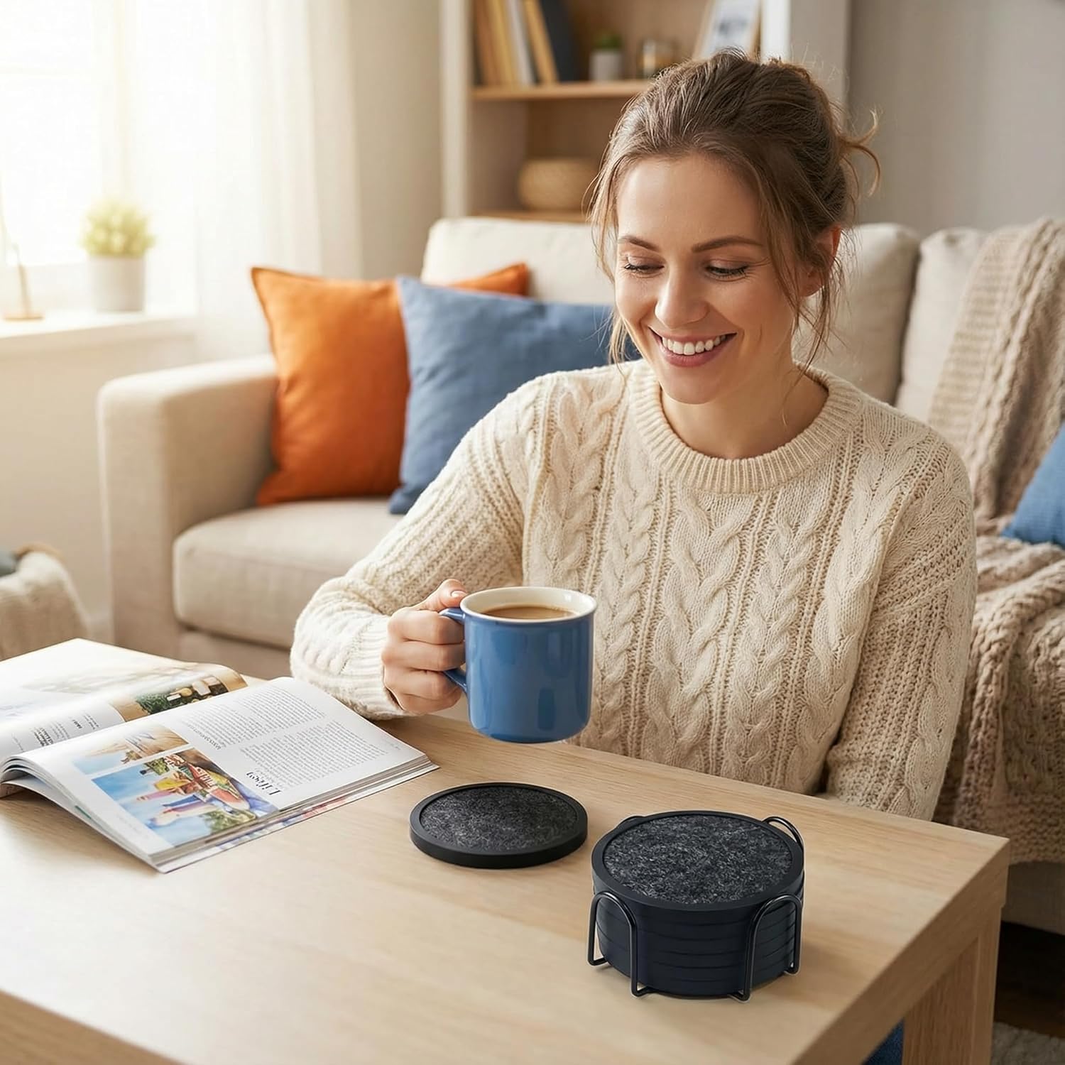 Detalle 1 de Nexvoro absorbent coasters 6 pack