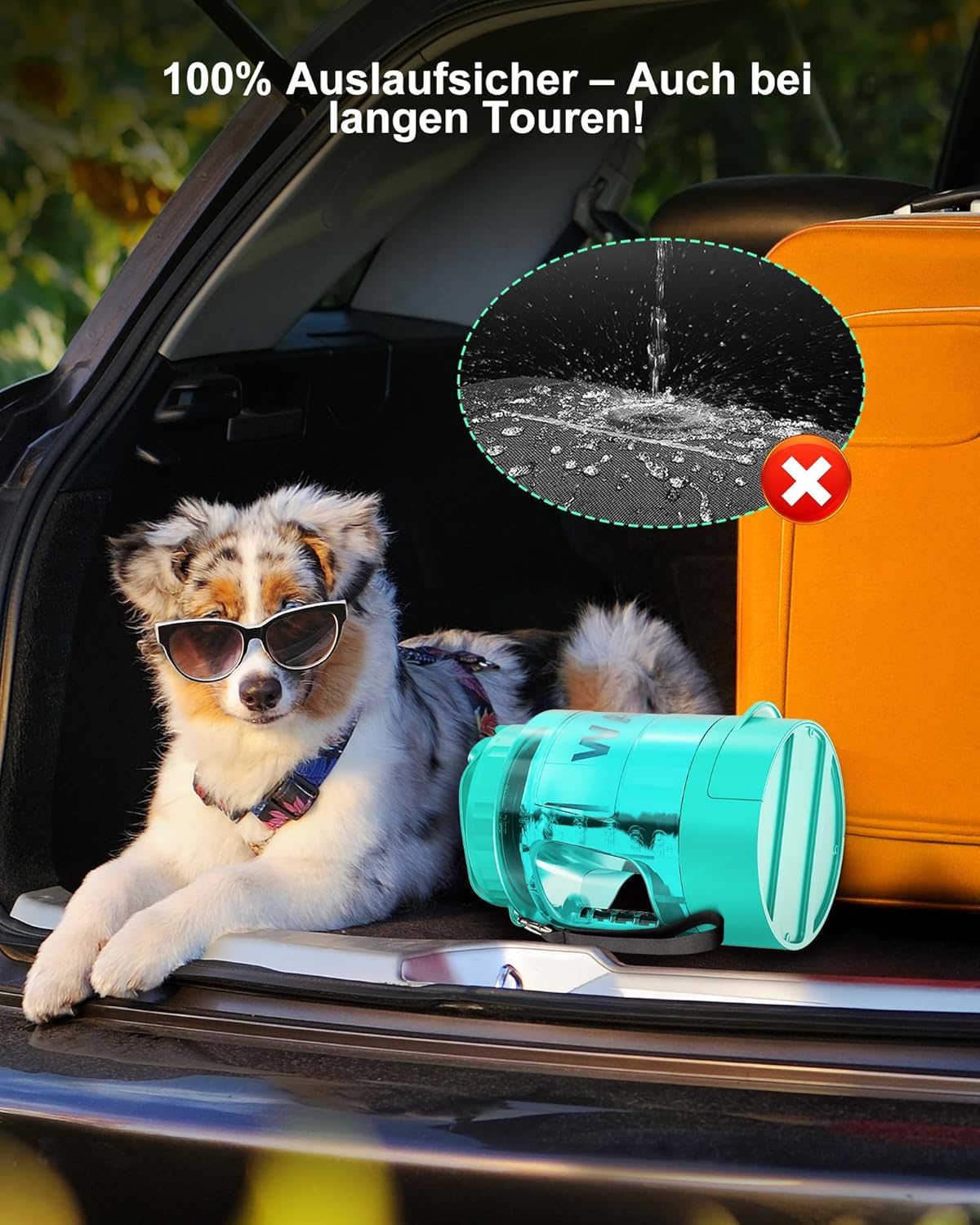 Thumbnail 4 de lesotc 2200 ml Trinkflasche für Hunde – tragbare XXL-Wasservorratsflasche für unterwegs (Mintgrün)