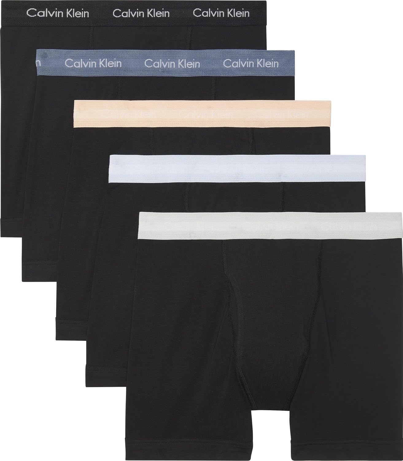 Detalle de Calvin Klein Men's Cotton Stretch 5-Pack Boxer Briefs – Black, Medium