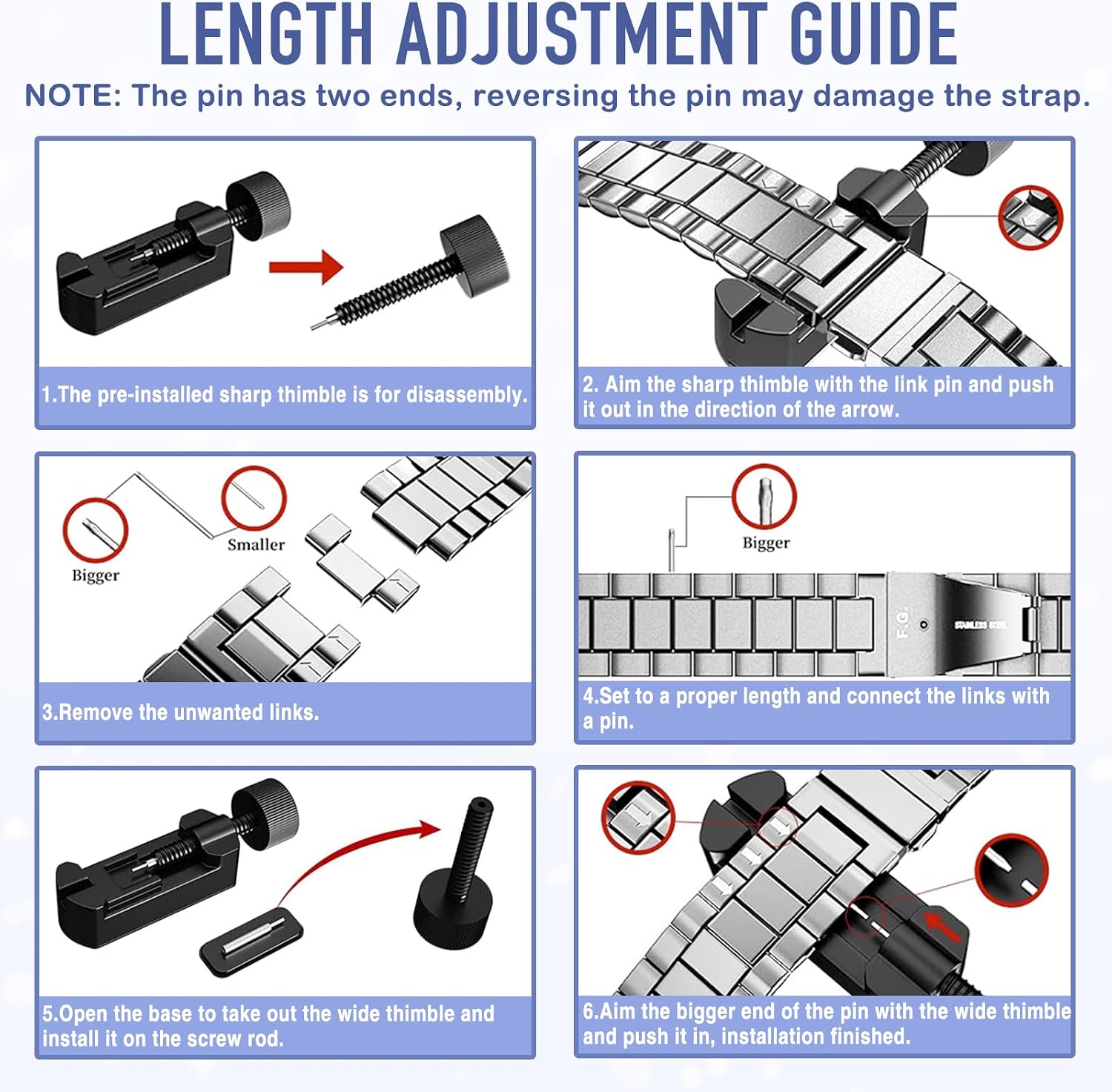 Thumbnail 4 de CeiBand metal resin watch strap (quick release) for 18mm, 20mm and 22mm watches