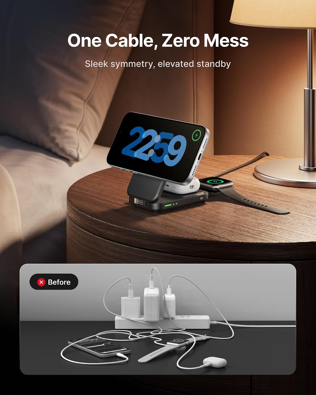 Thumbnail 1 de INIU 3-in-1 Wireless Charging Station 15W