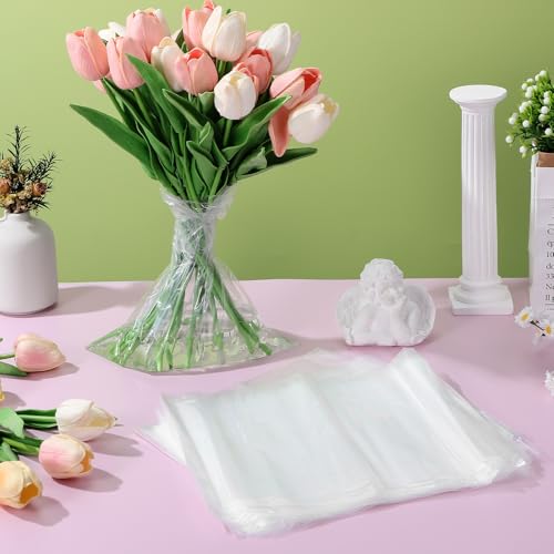 Thumbnail 8 de UKCOCO Flower Bouquet Bags, Transparent PE Water Retainers, Pack of 50