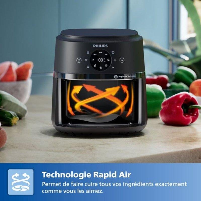 Detalle de Freidora de Aire Philips 2000 Series NA210/00 3,2 L, 1300 W, 13 modos con pantalla táctil