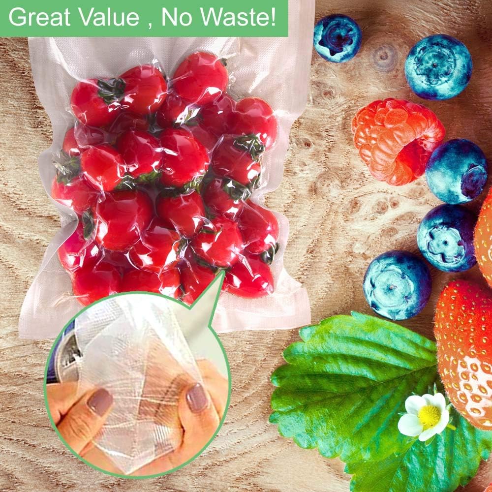 Detalle 1 de O2frepak O2frepak 200 Count Textured Vacuum Sealer Bags (20x30cm) for Food, BPA Free