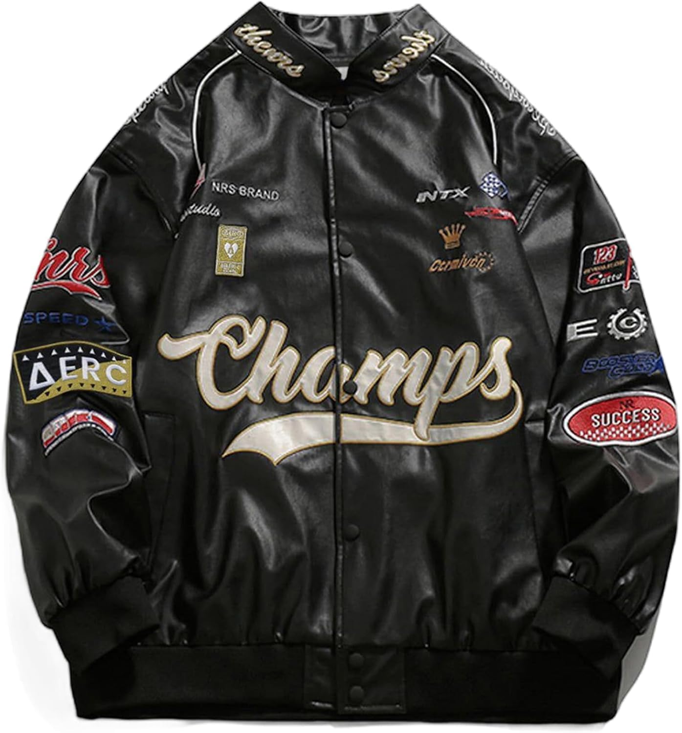Detalle de Aelfric Eden Faux Leather Racing Jacket