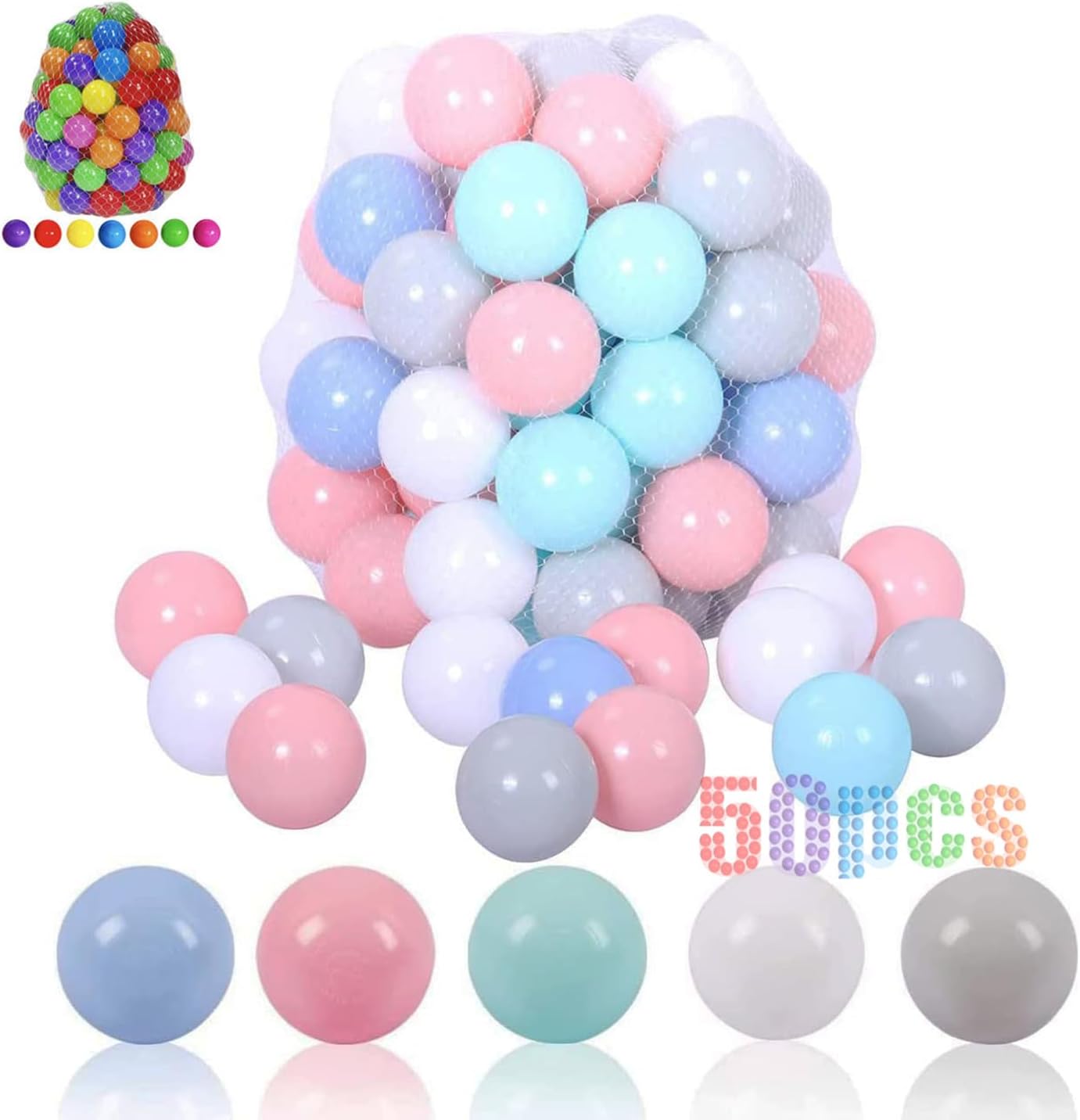 Detalle de LANGXUN Soft Plastic Ball Pit Balls 50 100 200 🪀