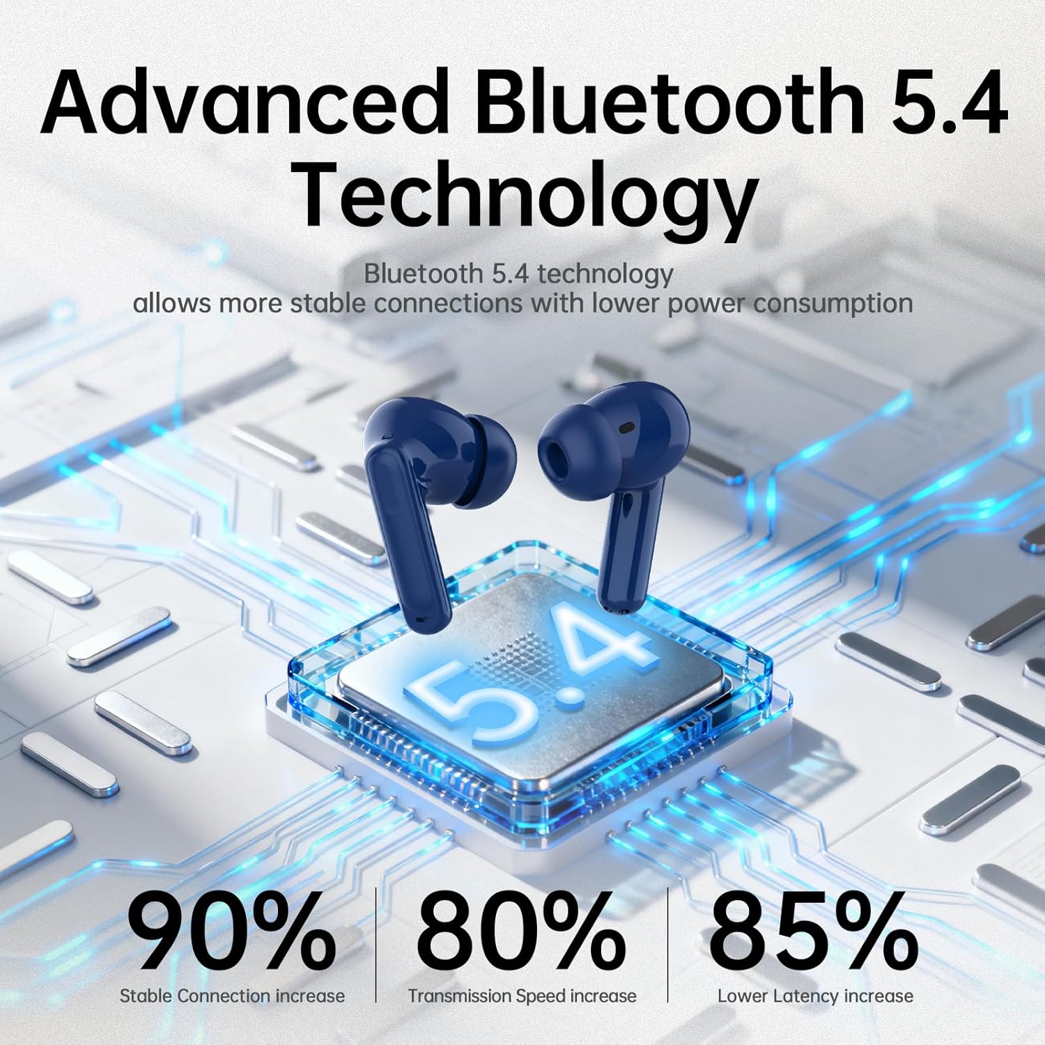 Thumbnail 5 de xinwld Adaptive Hybrid ANC Earbuds (2026) – 40H, IP7, Wireless Charging