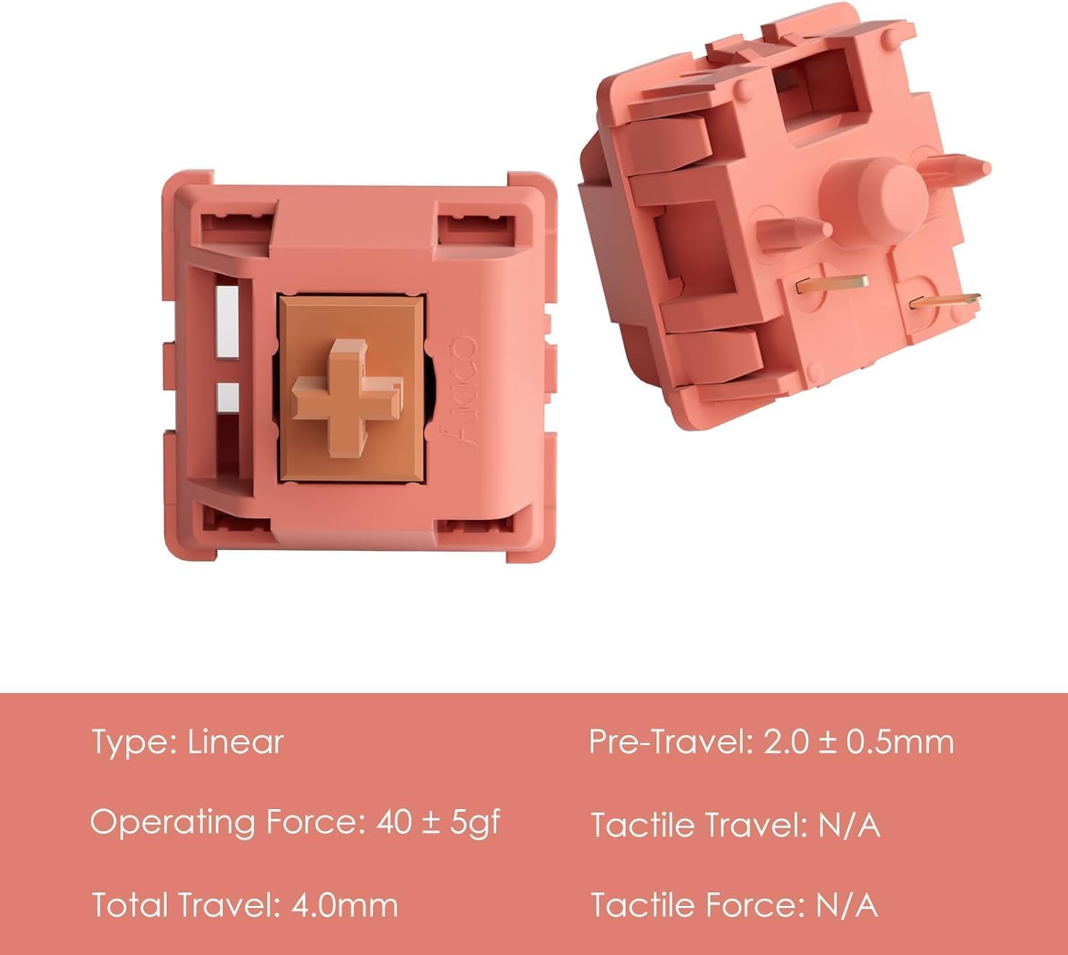 Thumbnail 1 de Akko Rosewood Linear Switch 40gf, 45 pcs ⌨