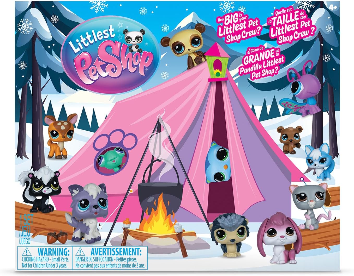 Thumbnail 3 de Littlest Pet Shop Cozy Campfire Play Pack (Series 4, Gen 7) Bobble Head Hedgehog Figure Set
