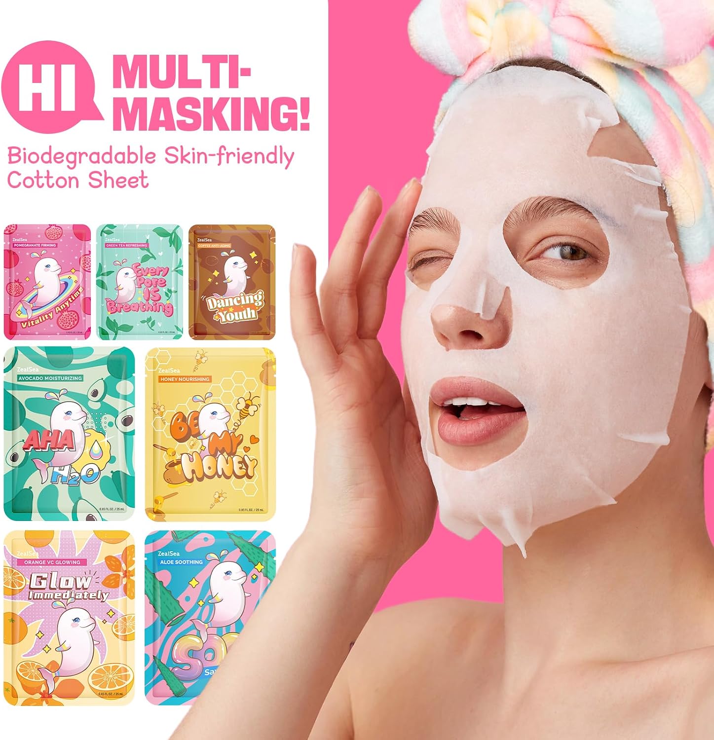 Thumbnail 1 de ZealSea Mascarilla Facial Infantil (14 Piezas) 🌟 Cuidado Piel
