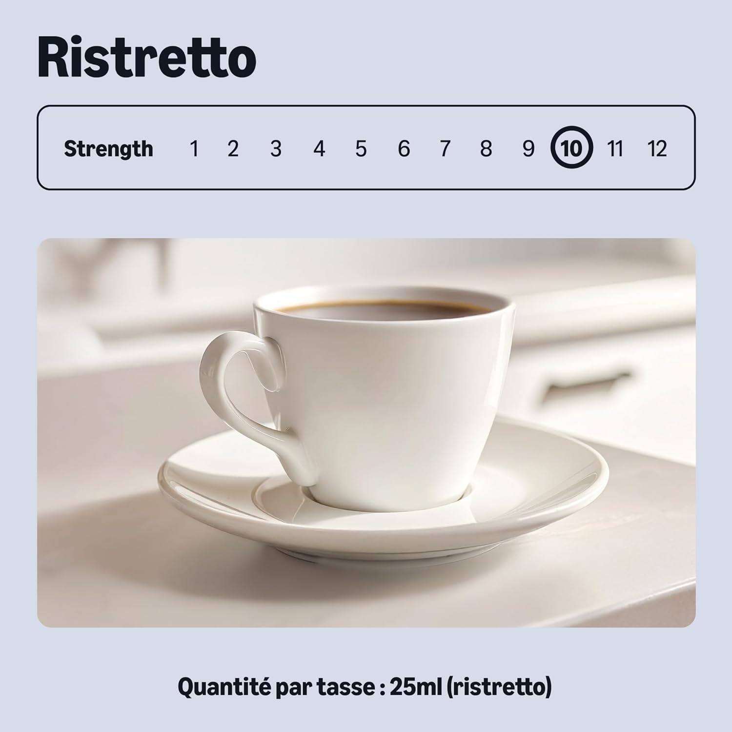 Detalle de By Amazon Capsules Café Ristretto en aluminium – 100 capsules compatibles Nespresso (5 x 20) et certifié Rainforest Alliance