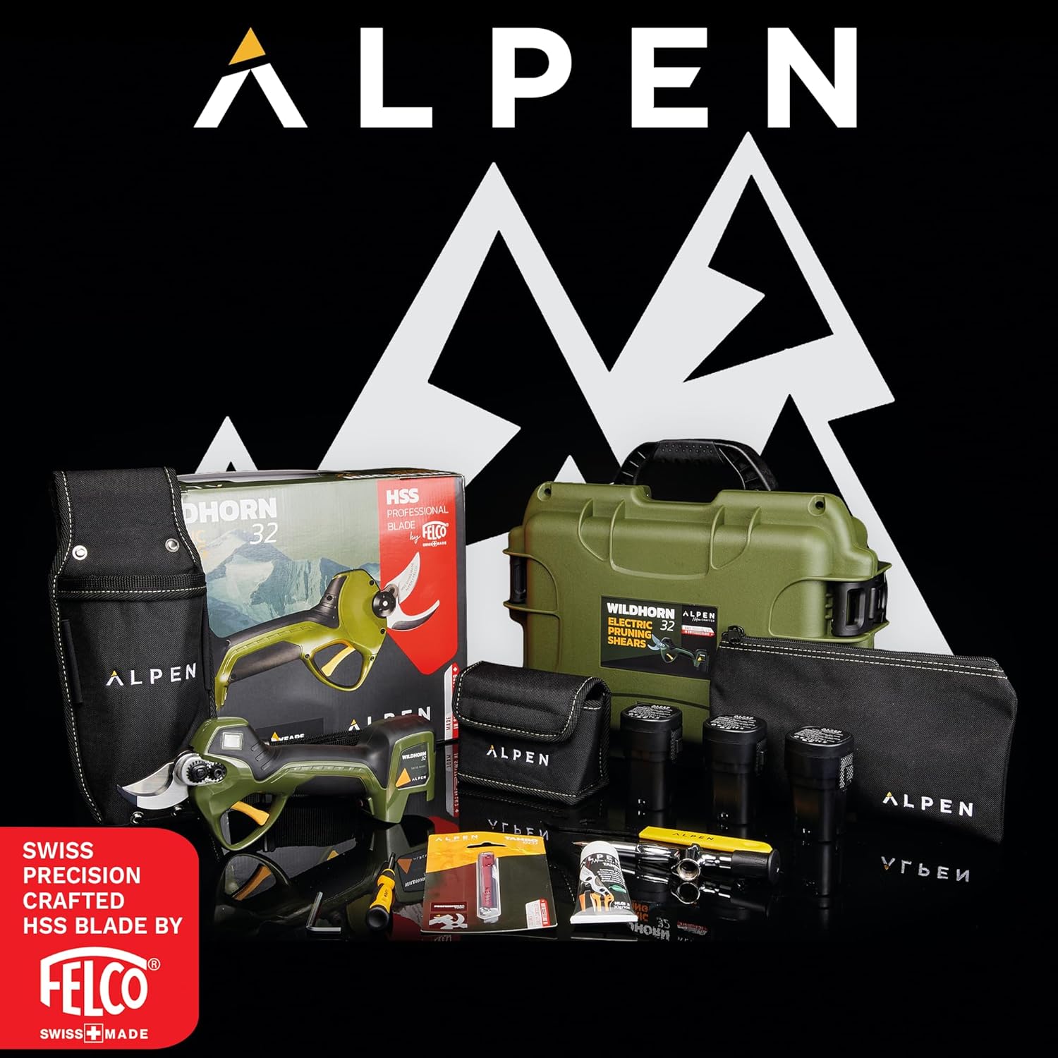 Thumbnail 5 de Alpen Wildhorn 32: kit di potatura elettronica wireless con 3 batterie e caricabatterie a 3 vie