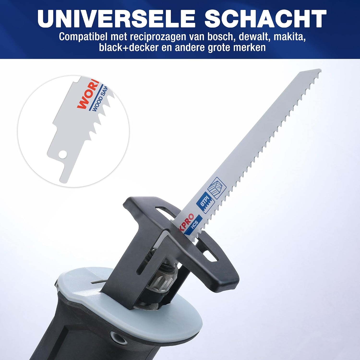 Detalle 2 de WORKPRO W000501A reciprozaagbladset, 32-delig voor hout en metaal