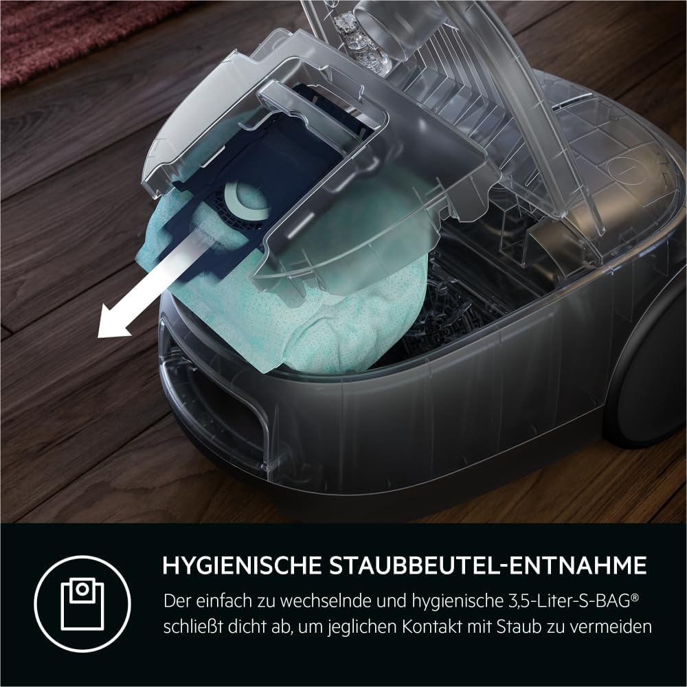 Thumbnail 3 de AEG AB61H6SW Staubsauger mit Beutel – 850 W, 12 m Kabel, Allergy Plus Filtration und 50% Recyclingkunststoff