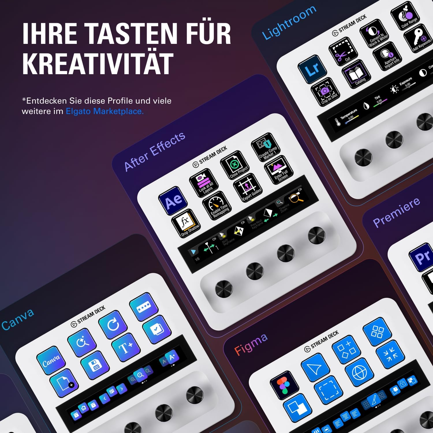 Detalle 2 de Elgato Stream Deck + White Audio-Mixer Controller