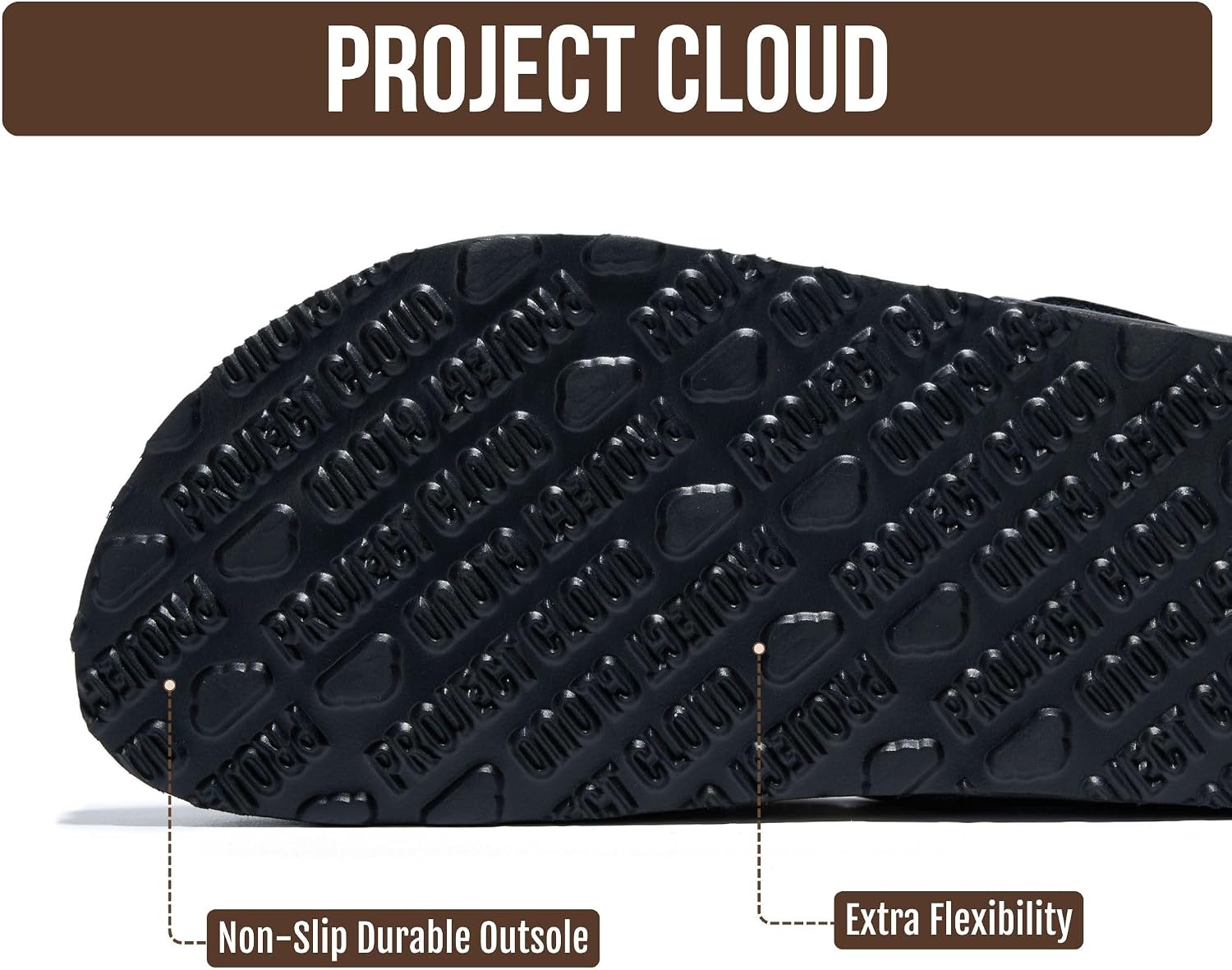 Thumbnail 3 de Project Cloud Women's Leather Sandals: Memory Foam Insole, Non-Slip, Lightweight Leather Thong Sandals