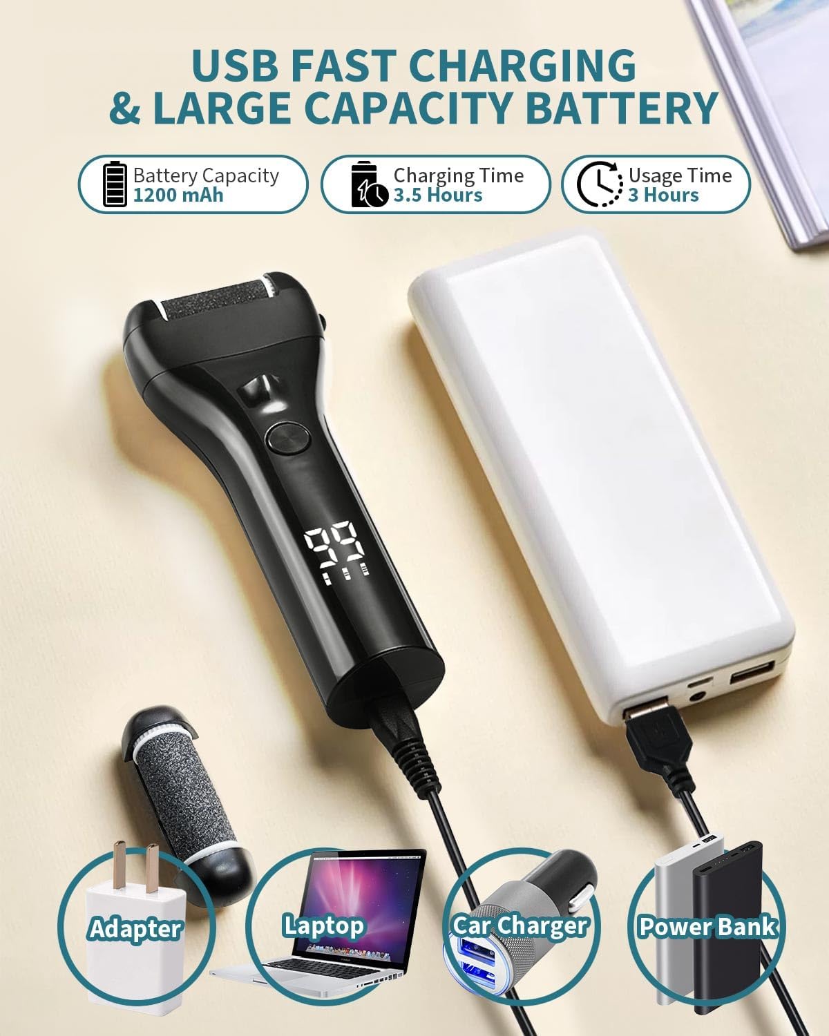 Thumbnail 5 de 15 in 1 Electric Foot File for Hard Skin