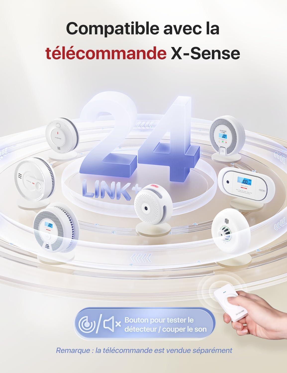 Detalle de X-Sense XS01-WR détecteur de fumée ⚡