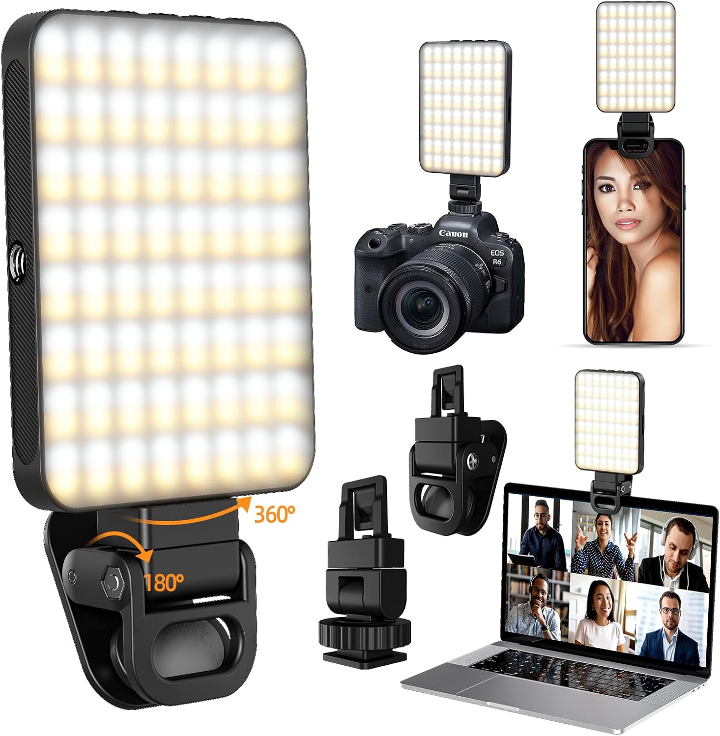 Thumbnail 6 de 128 LED Rechargeable Selfie Light for Phone and Laptop