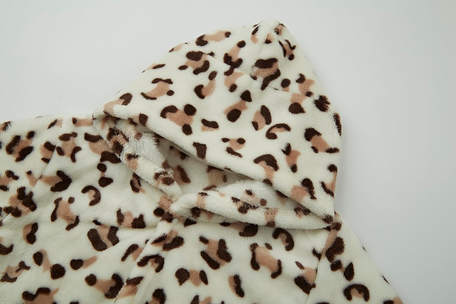 Thumbnail 5 de JZLPIN Children's Hooded Bathrobe – Soft Coral Fleece Kids Dressing Gown