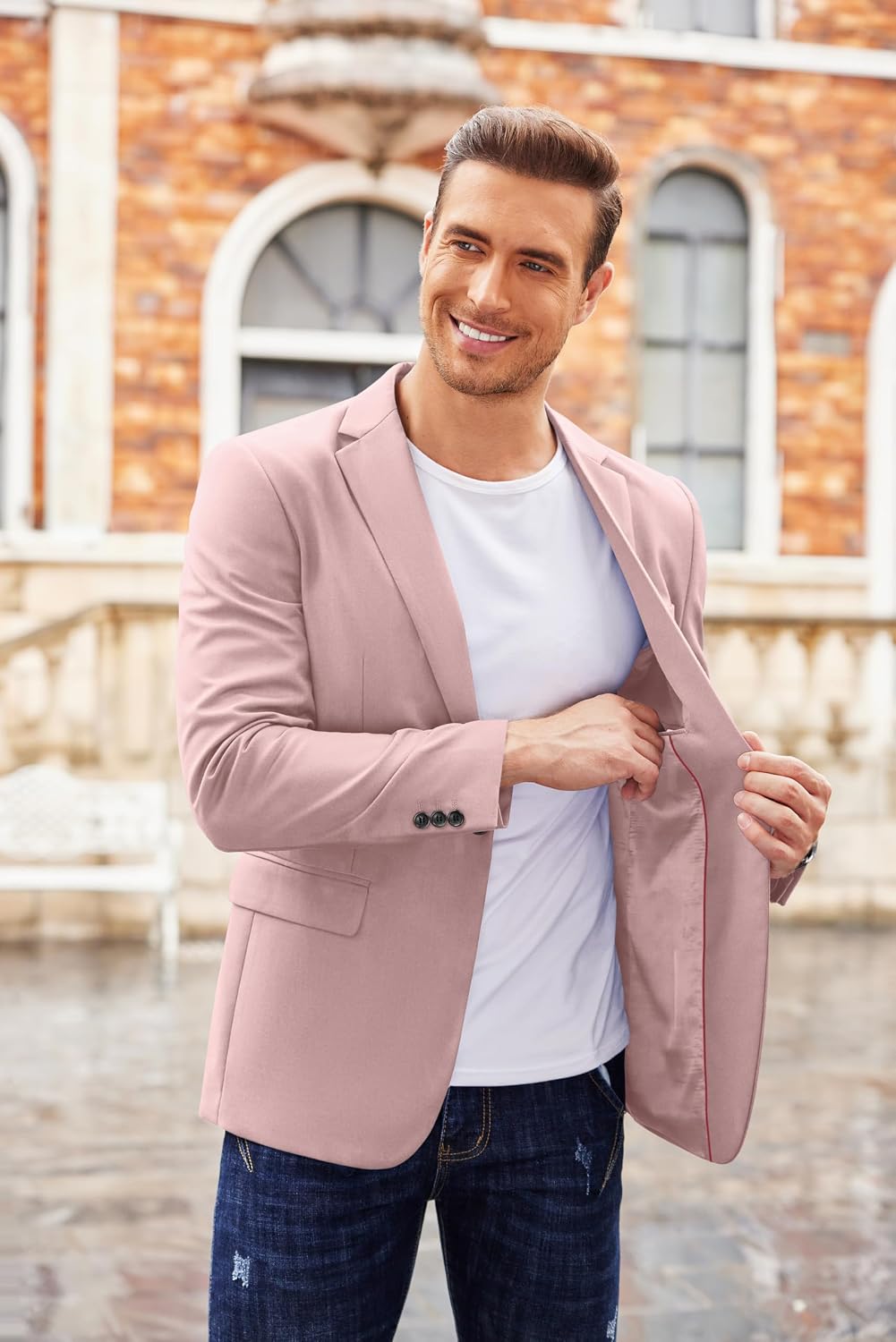 Detalle de COOFANDY Men's Sport Coat in Twill