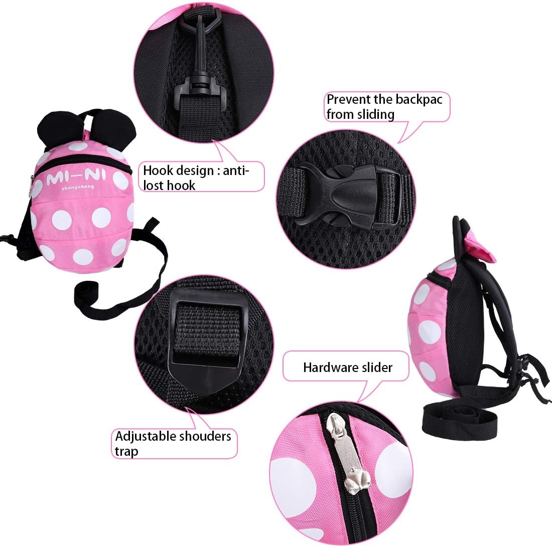 Thumbnail 3 de Baby Toddler Safety Harness Backpack (Pink, 1–5 Years) with Reins Leash