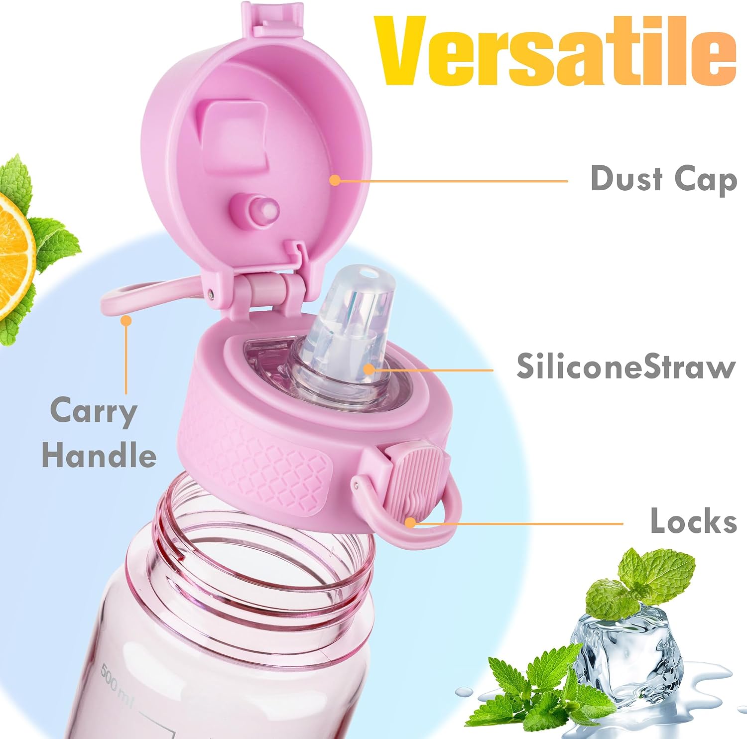 Thumbnail 3 de GOPPUS 500ml Tritan water bottle with straw