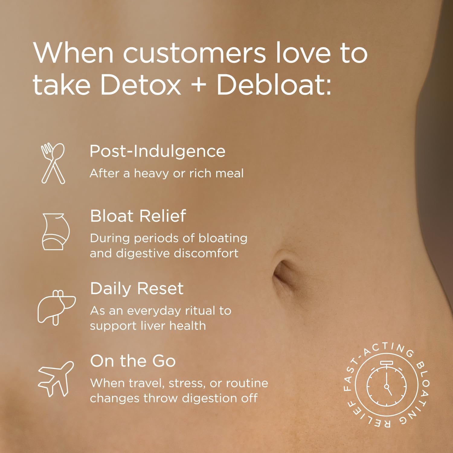 Thumbnail 6 de JSHealth 3-60 Detox + Debloat Bloating Relief Supplement, 60 Tablets