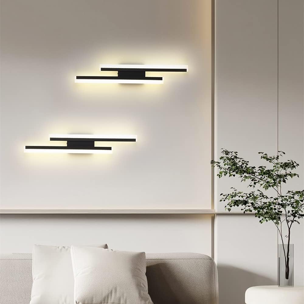 Detalle de Riserva LED-Wandleuchte Wandleuchte innen modern 16W 1.800 lm, 40 cm, warmweiß 3000K – schwarz