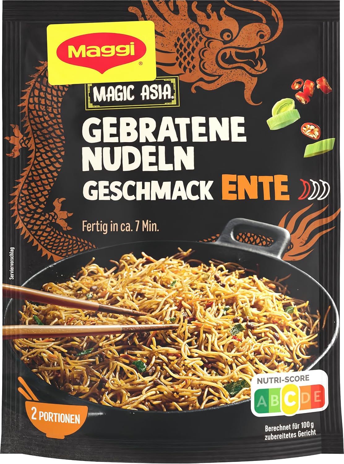 Detalle de MAGGI Magic Asia Gebratene Nudeln Geschmack Ente – 11er Pack (je 119 g)