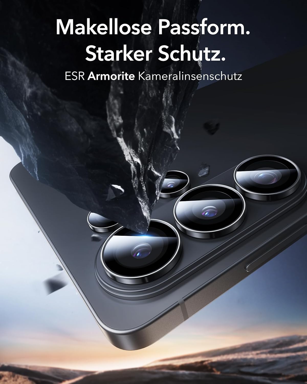 Detalle 2 de ESR Kameraschutz aus Glas für Samsung Galaxy S26 Ultra – Individuelle Linsenfolien mit Aluminiumrahmen