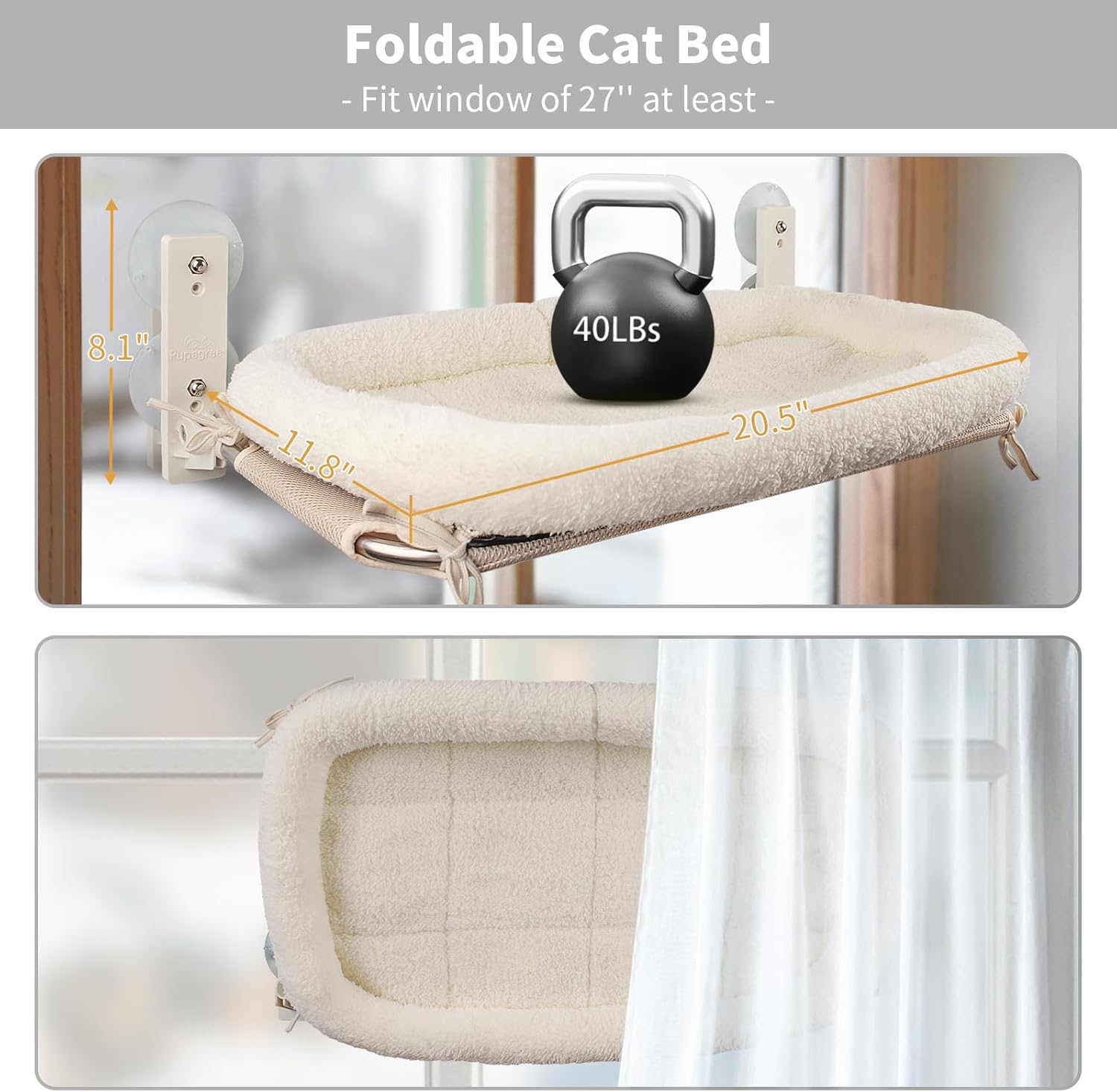 Thumbnail 2 de PEFUNY Cordless Folding Cat Window Perch