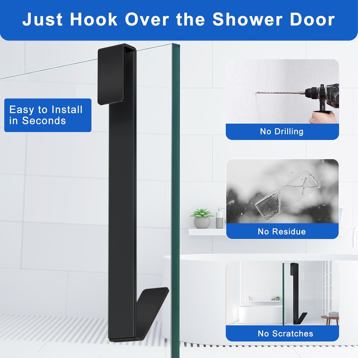 Thumbnail 1 de FUMAX Duschhaken 25,4 cm 3er-Set