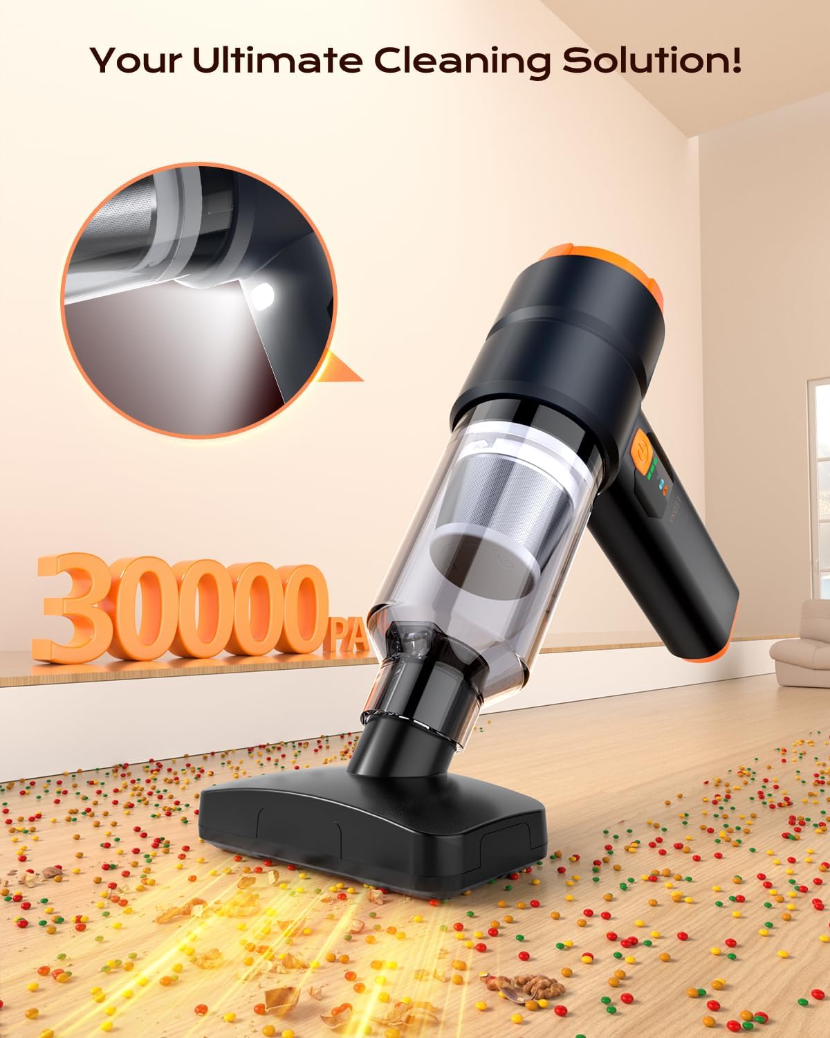 Detalle de Portable 4-in-1 Cordless Car Vacuum