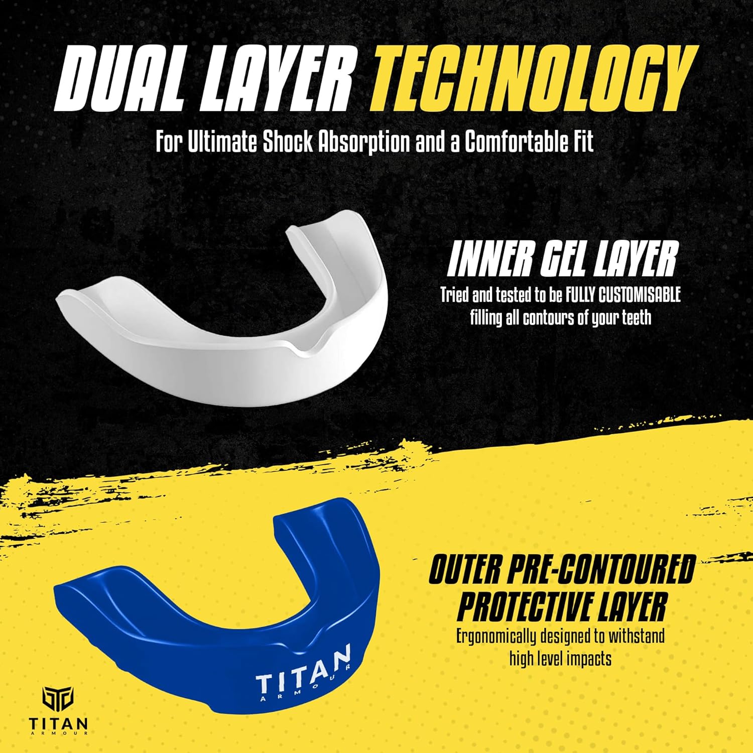Thumbnail 5 de Titan Armour Gum Shield Dual-Layer 11+