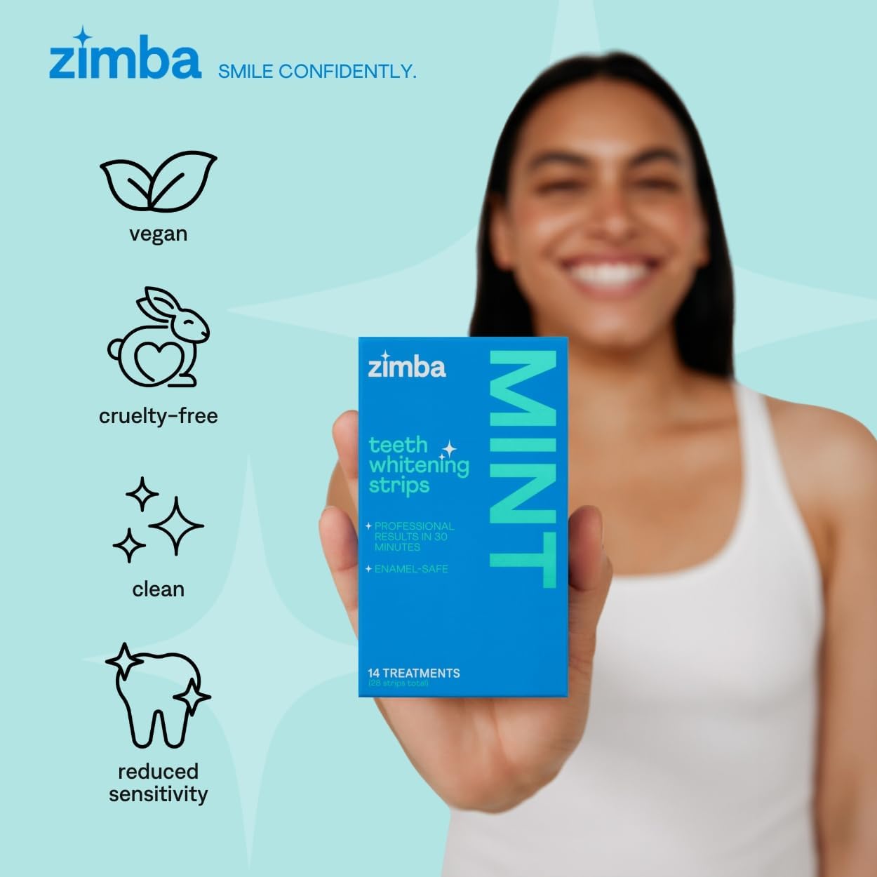 Detalle 1 de Zimba Peppermint Teeth Whitening Strips 14-Day 🦷