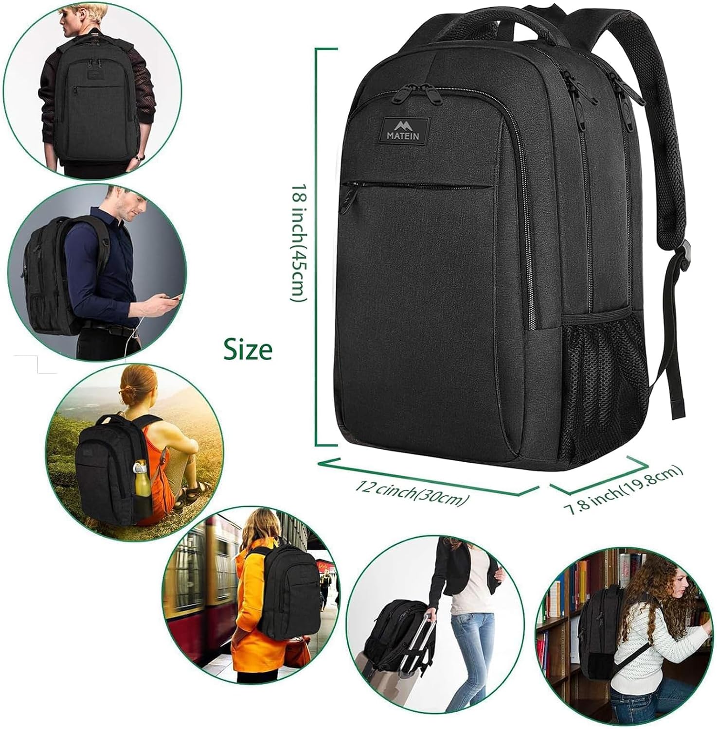 Thumbnail 4 de MATEIN Mochila Antirrobo Impermeable para 15.6" Laptop 💼