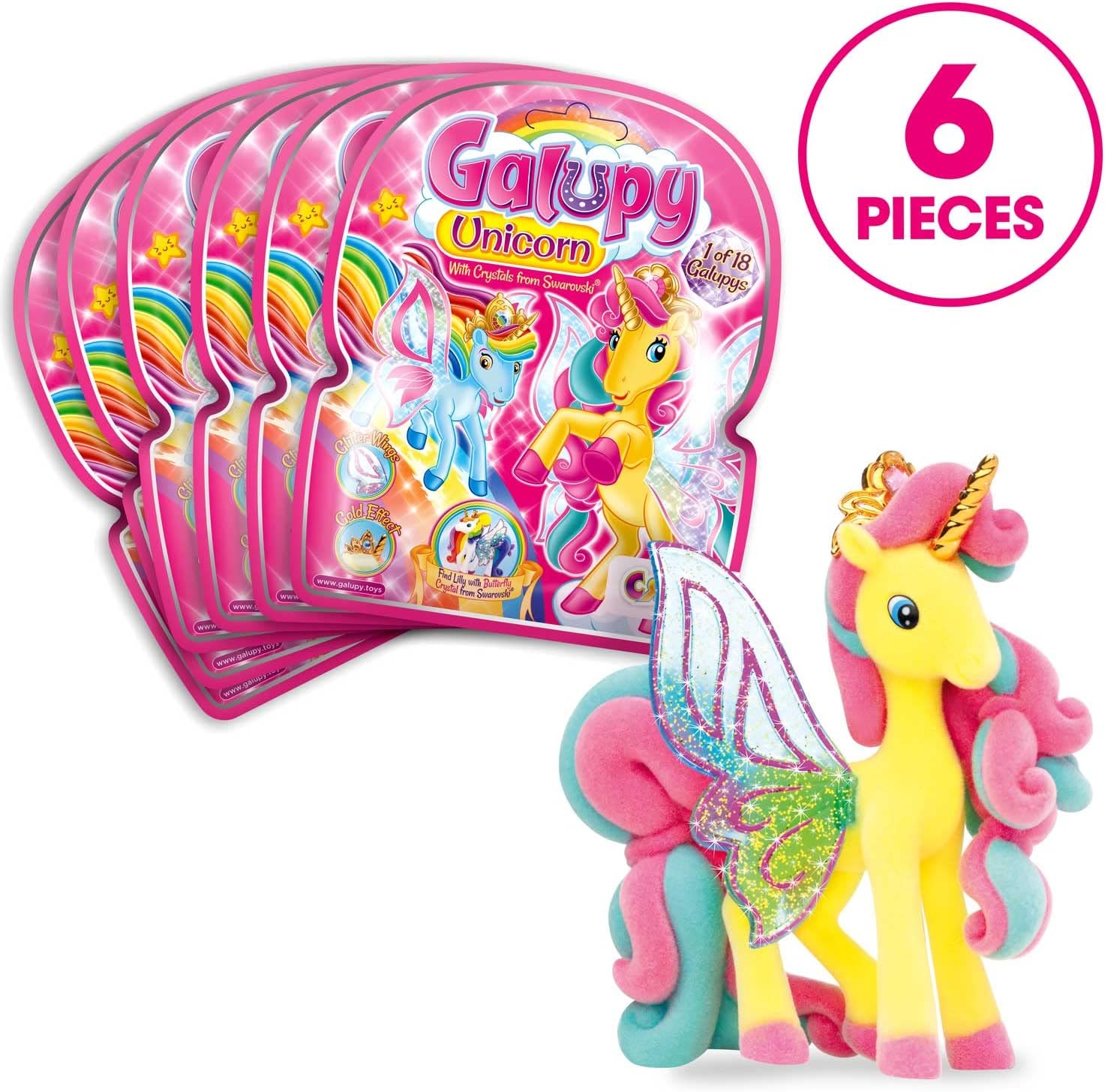 Thumbnail 1 de CRAZE GALUPY – Coffret de 6 figurines licorne à collectionner (cristal Swarovski, ailes scintillantes)