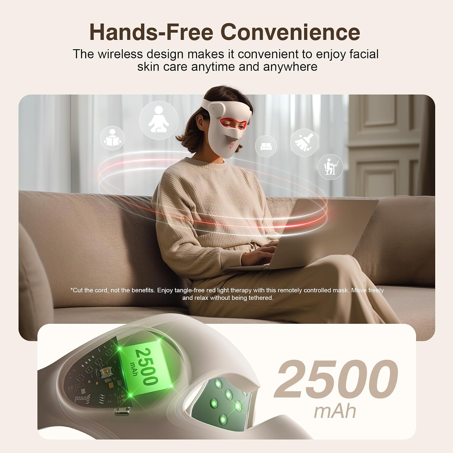 Detalle 2 de Red Light Therapy Face Mask with 300 LEDs