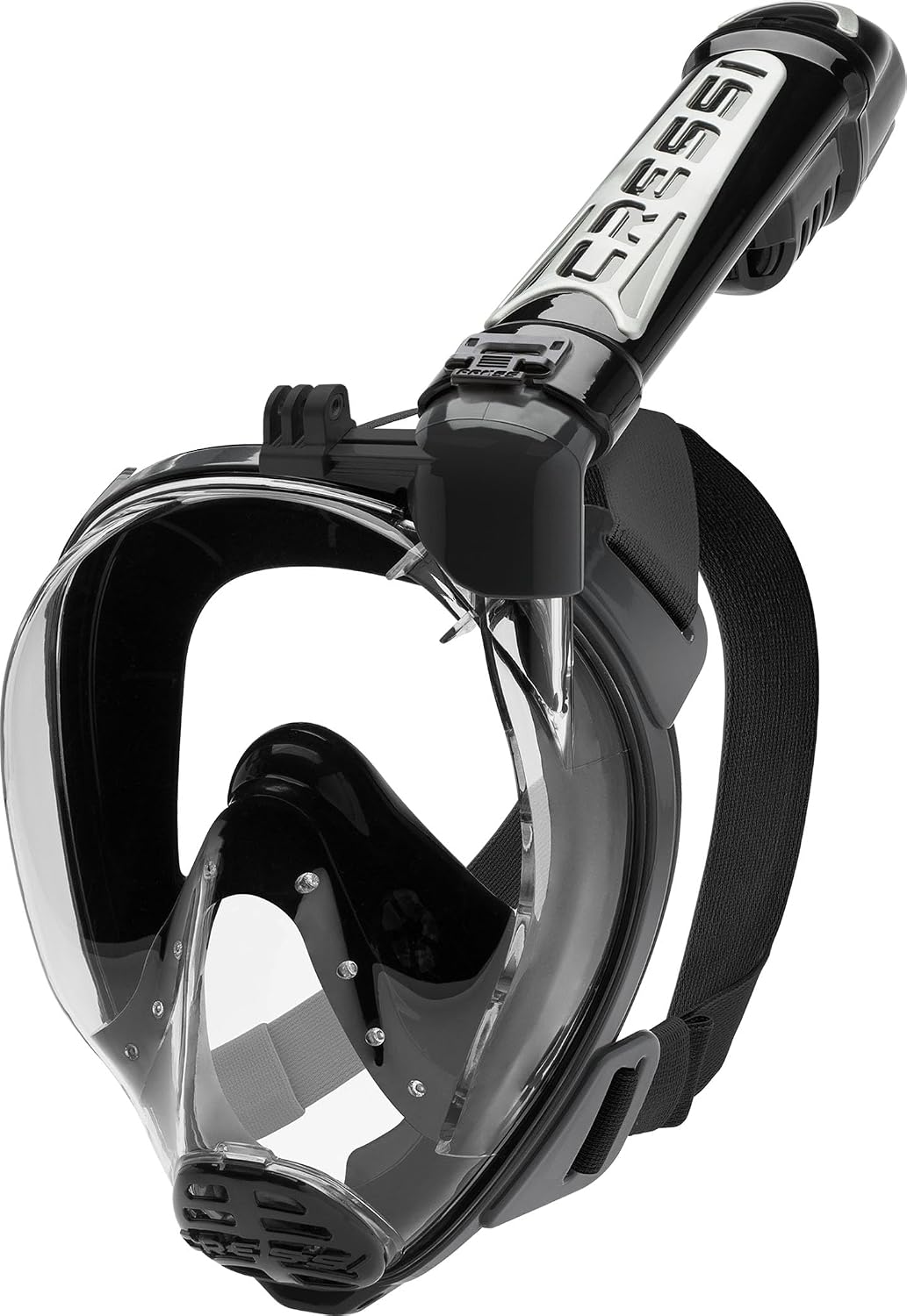 Detalle 2 de Cressi Duke Action helmask för snorkling, S/M, härdat dubbelglas och kamerafäste