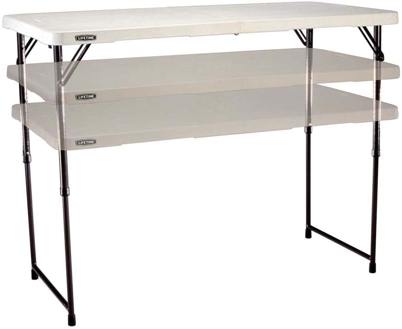 Detalle de Table Pliante Lifetime Blanc Granite 121,9 x 60,9 x 91,4 cm