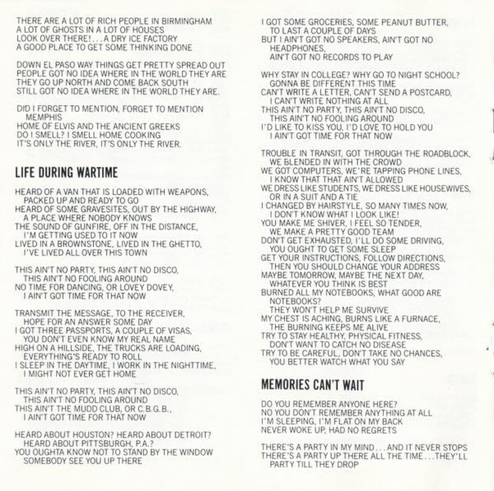Detalle 2 de Talking Heads『Fear of Music』CD|「I Zimbra」収録、簡潔さと遊び心が光るアルバム