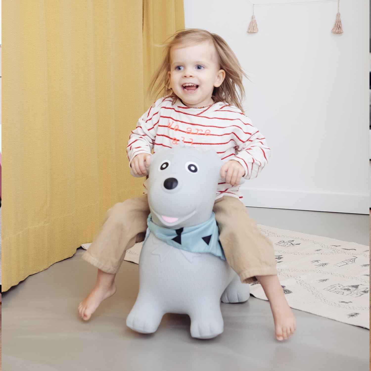 Detalle de Kindsgut Animal Sauteur pour Enfants — Chien, couleurs discrètes et modernes