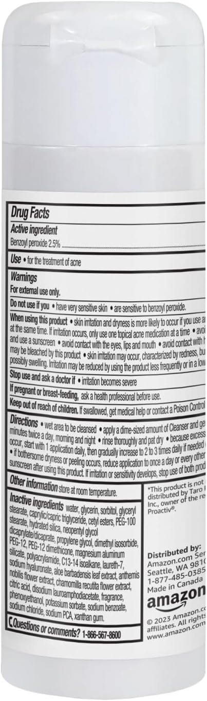 Thumbnail 1 de Amazon Basics 3-Step Acne Treatment Remedy System Cleanser (2.5% Benzoyl Peroxide) — 4 fl oz