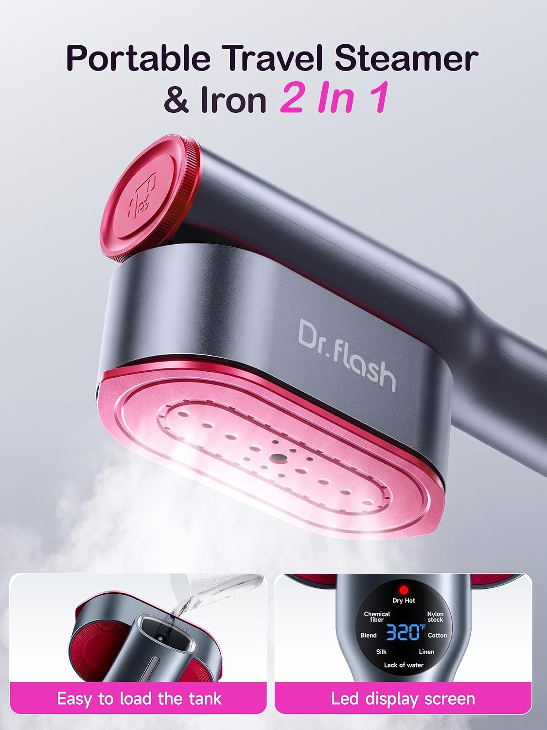 Detalle 1 de DRFLASH 2-in-1 Steamer & Iron