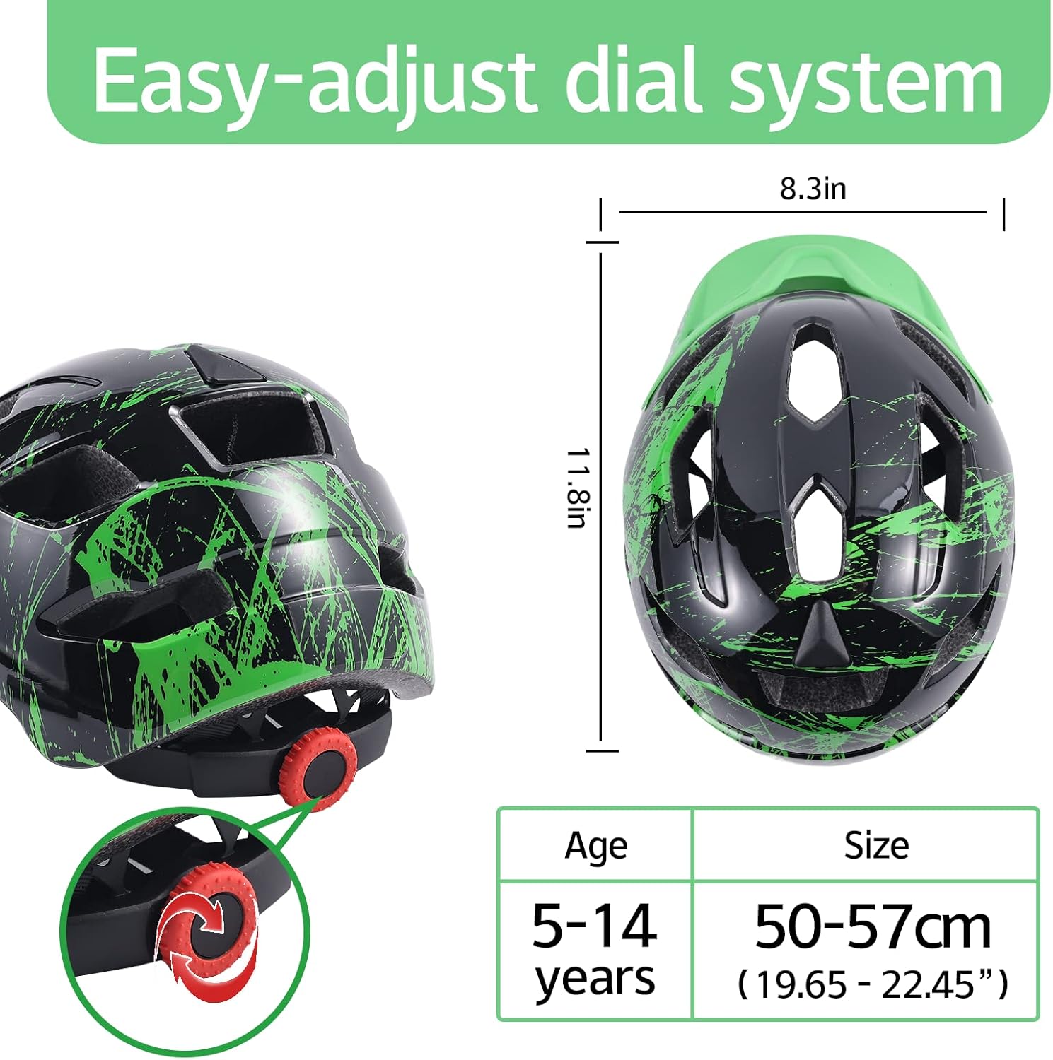 Thumbnail 4 de SIFVO Kids Bike Helmet with Removable Visor (Kids 5–14, 50–57cm)
